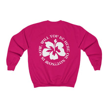 Load image into Gallery viewer, now is now crewneck - black and white