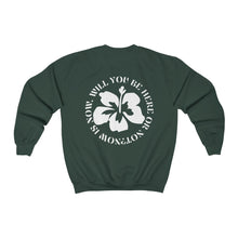 Load image into Gallery viewer, now is now crewneck - black and white