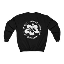 Load image into Gallery viewer, now is now crewneck - black and white