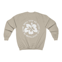 Load image into Gallery viewer, now is now crewneck - black and white