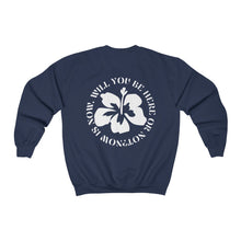 Load image into Gallery viewer, now is now crewneck - black and white