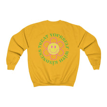 Load image into Gallery viewer, treat yourself with kindness crewneck