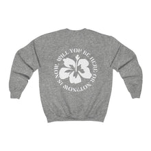 Load image into Gallery viewer, now is now crewneck - black and white