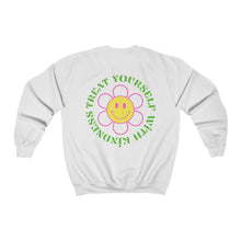 Load image into Gallery viewer, treat yourself with kindness crewneck