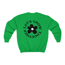 Load image into Gallery viewer, let&#39;s grow together crewneck - black and white
