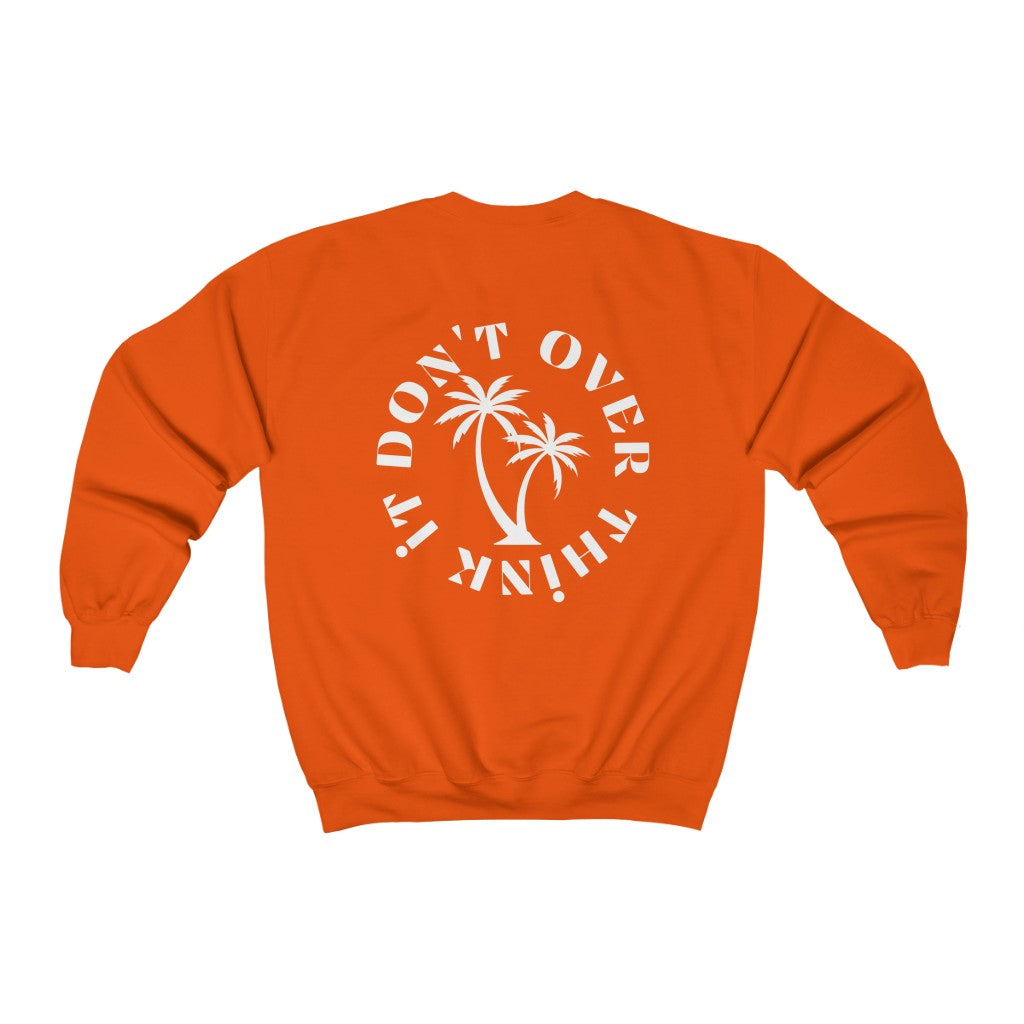 don't over think it crewneck - black and white