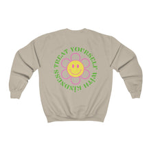 Load image into Gallery viewer, treat yourself with kindness crewneck
