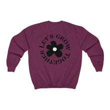 Load image into Gallery viewer, let&#39;s grow together crewneck - black and white
