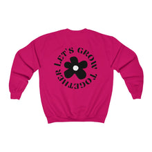 Load image into Gallery viewer, let&#39;s grow together crewneck - black and white

