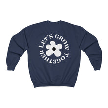 Load image into Gallery viewer, let&#39;s grow together crewneck - black and white
