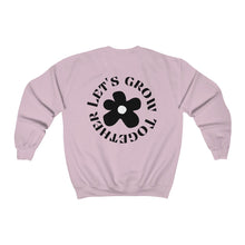 Load image into Gallery viewer, let&#39;s grow together crewneck - black and white
