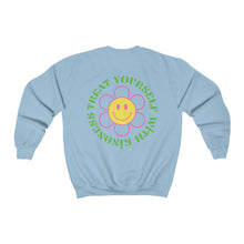 Load image into Gallery viewer, treat yourself with kindness crewneck
