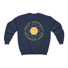 Load image into Gallery viewer, treat yourself with kindness crewneck
